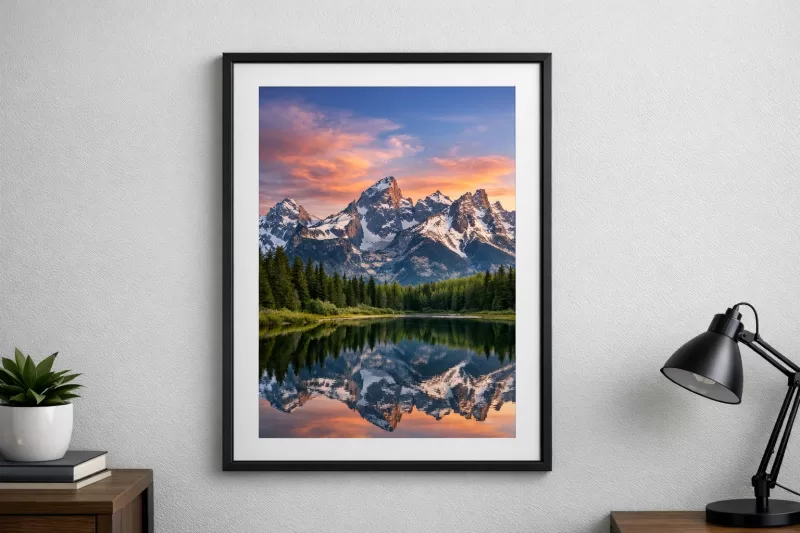 Metal poster frames for graphic prints wall art and poster display