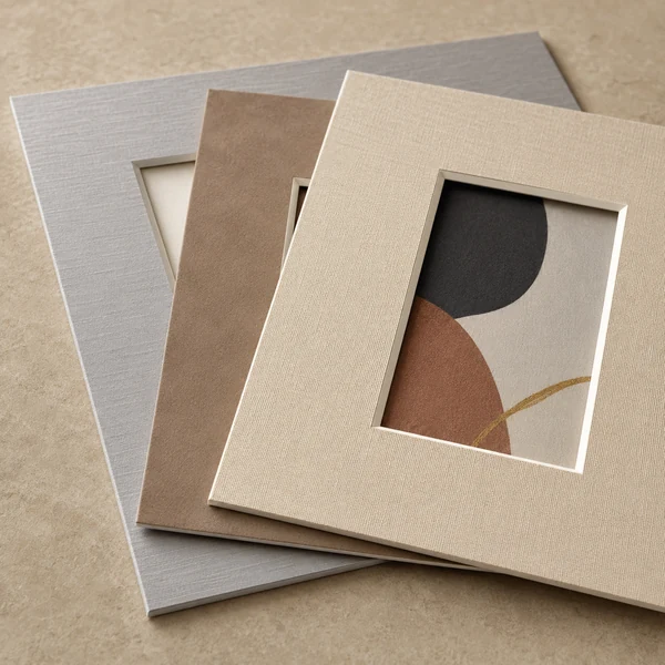 Shop custom fabric picture mats