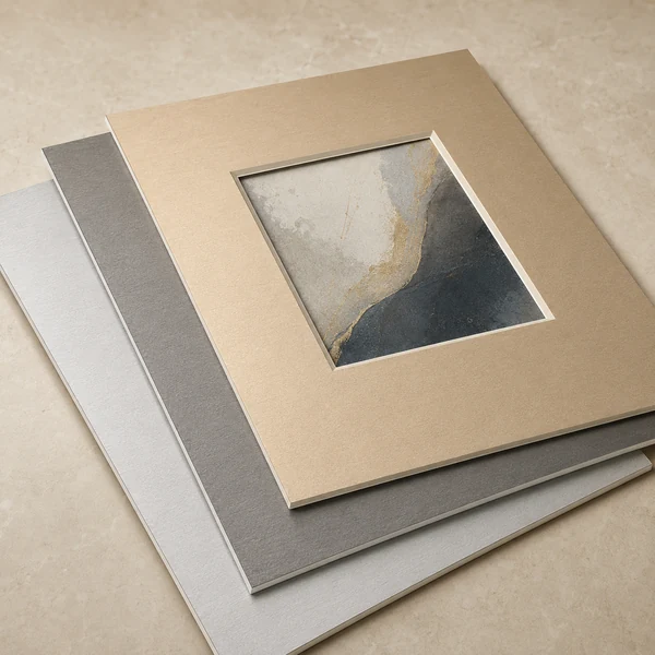 Shop custom metallic picture mats