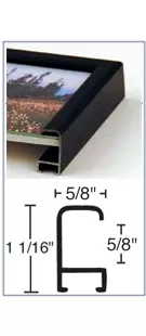 A rounded rectangle shape defines this Nielsen 21 metal picture frame profile. Try it with home decor.