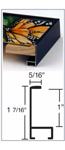 The extra depth of this Nielsen 22 metal picture frame profile allows for deeper art to be contained within, such as 3/4 stretched canvas or floated watercolor paintings.