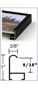 This economy line of round top metal picture frames by Nielsen represents budget-friendly prices on the look of quality metal poster frames.