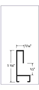 This aluminum picture frame is best suited for matted works on paper like photography wall art and fine art posters. The lip of the frame is deep, so that your art sits back, making the rabbet depth a mere half inch.